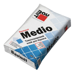 Товстошарова клейова суміш для керамічної плитки Baumit Medio
